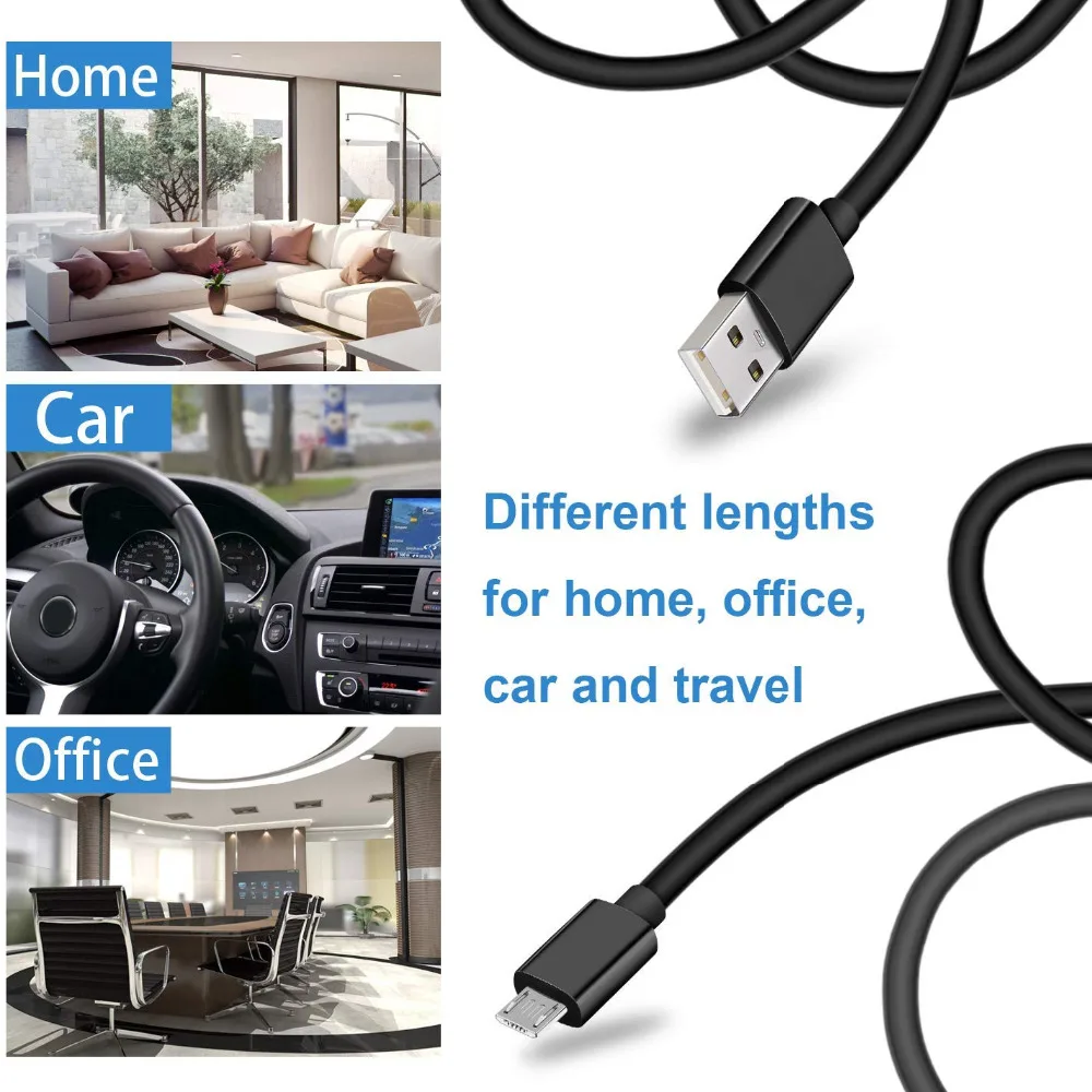 Matein Micro USB кабель 1 м 3 фута 2.4A кабель для быстрой зарядки для android мобильный телефон кабель для xiaomi для samsung для huawei P20