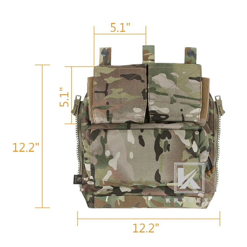 KRYDEX Tactical Pack Zip-on Panel Backpack For CPC NCPC AVS JPC2.0 Vest Multicam Tactical Airsoft Combat Gear Carrier Bag