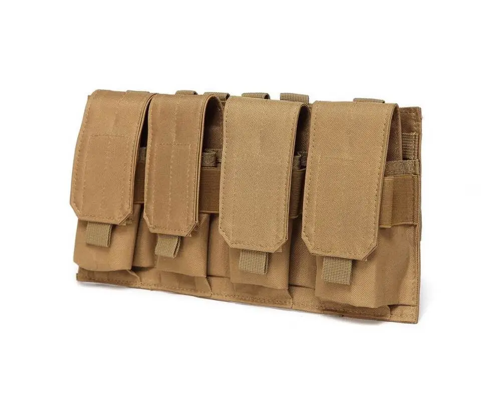 Molle 600D quadrup тройной подсумок Открытый Тактический Военный Инструмент спортивные аксессуары сумка ACU Мультикам - Цвет: Coyote brown