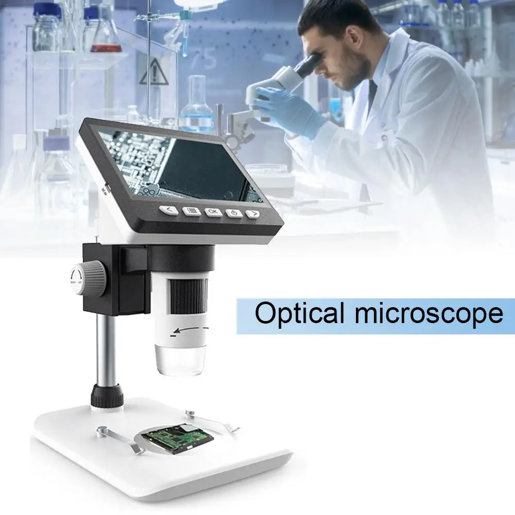 

1000X Electronic USB Microscope Digital Soldering Video Microscope Camera 4.3 Inch Lcd Endoscope Magnifying Camera +8 LEDs