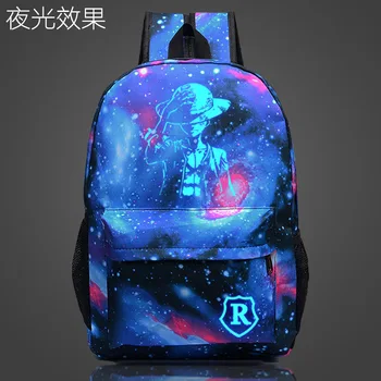 

Nightlight One Piece Casual Men's Backpack Anime Luminous Mochila For teenagers Men women's Student Cartoon School Bags