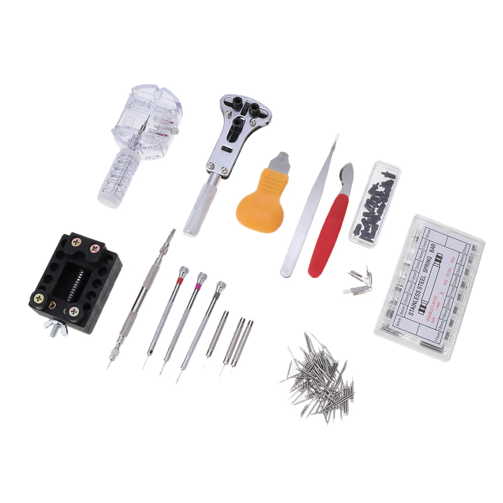 504Pcs Watch Repair Kit Professional Watch Tools Spring Bars Watch Battery Replacement Tool Kit