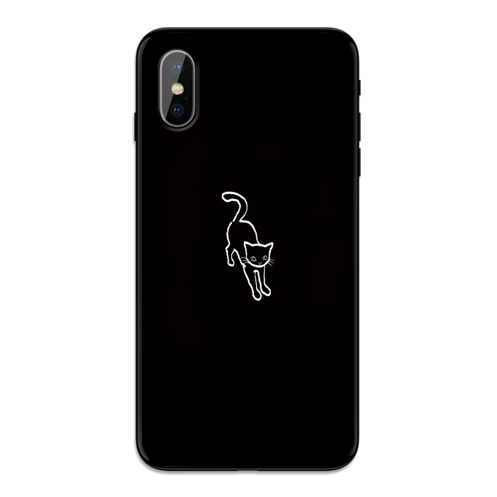 Черный набор текста на телефоне чехол для iPhone 11 Pro Max X XS XR 8 7 6 5 s Plus Силиконовый ТПУ модный защитный чехол - Цвет: 2