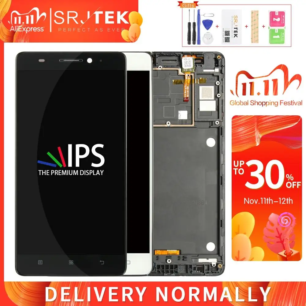Srjtek для Lenovo K50 K3 Note LCD K50T T сенсорный экран дигитайзер Запасные части рамка дисплей