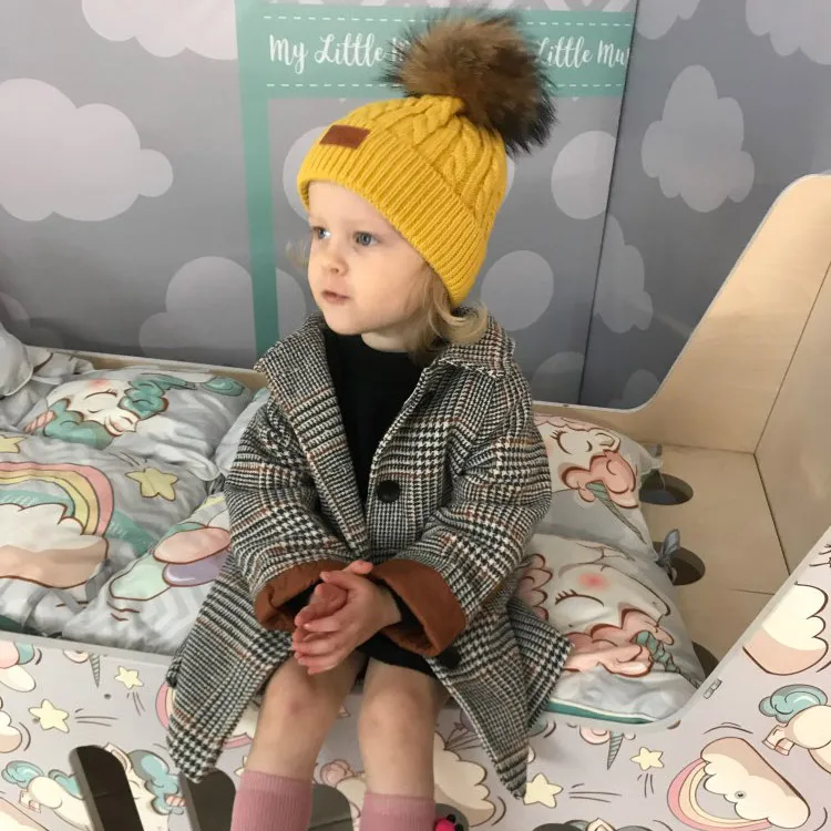 bonnet enfant skullies beanies for kids winter hats children kids boys girls fur pompom skullies beanies for pompom hat