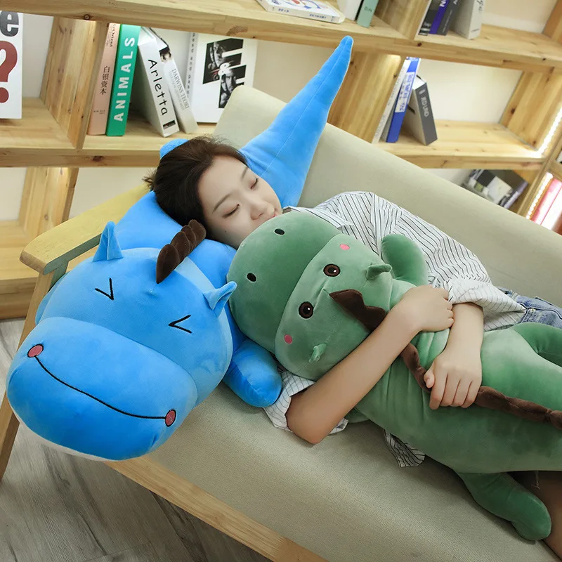 

Cute Candy-Colored Dinosaur Doll down Feather Cotton Elastic Papa Dinosaur zhang kao Pillow Rex CHILDREN'S Toy Soft