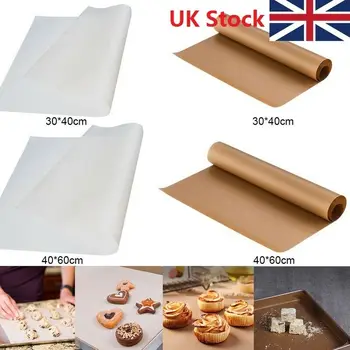 

Silicone Baking Sheet Work Mat Oven Tray Liner Pastry Pizza Non Stick Kitchen UK