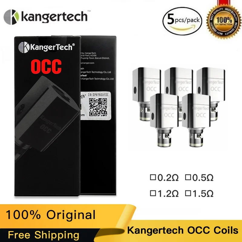 

100% Original Kangertech OCC Coil Head Kanger Atomizer Core For kangertech Toptank Subtank mini Vape Coil E-cigs