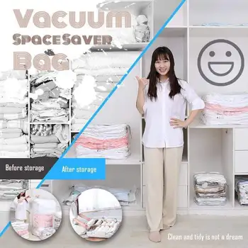 

Vacuum Compression Suction-free Storage Bag Organizer Travel Saving Space Packing Clothes Quilts Blanket Manual Hand Pump