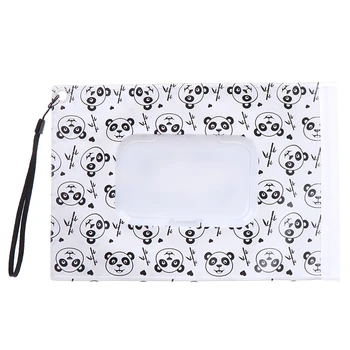 

Easy-carry Snap-strap Wipes Container Eco-friendly Wet Wipes Bag Cosmetic Pouch Clutch and Clean Wipes Carrying Case Clamshell