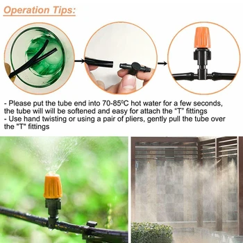 

15m Outdoor Water Mister Nozzles Set Misting Cooling System Garden Irrigation Garden Watering System Automatic Watering For Flow