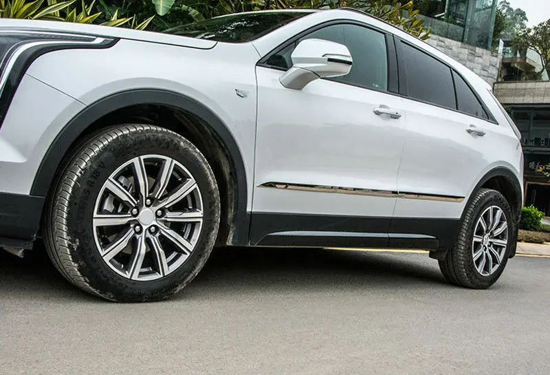 Для Cadillac XT4- сталь хромированная Боковая дверь Корпус нижняя крышка отделка 4 шт