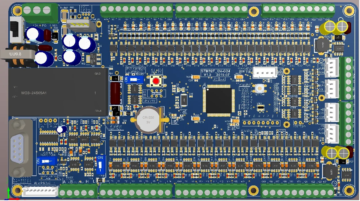 STM32F4_24 Input 24 Output Industrial Control Board 6 Step Pulse Control V1.2