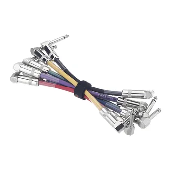 

Hot New 6pcs/set Colorful Guitar Pedal Cable Amplifier Cable 6.5mm PlugConnect Cable Guitar Parts & Accessories