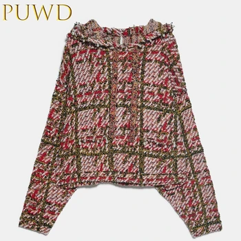 

PUWD 2019 New Lattice Knitted Sanitary Clothing in Autumn