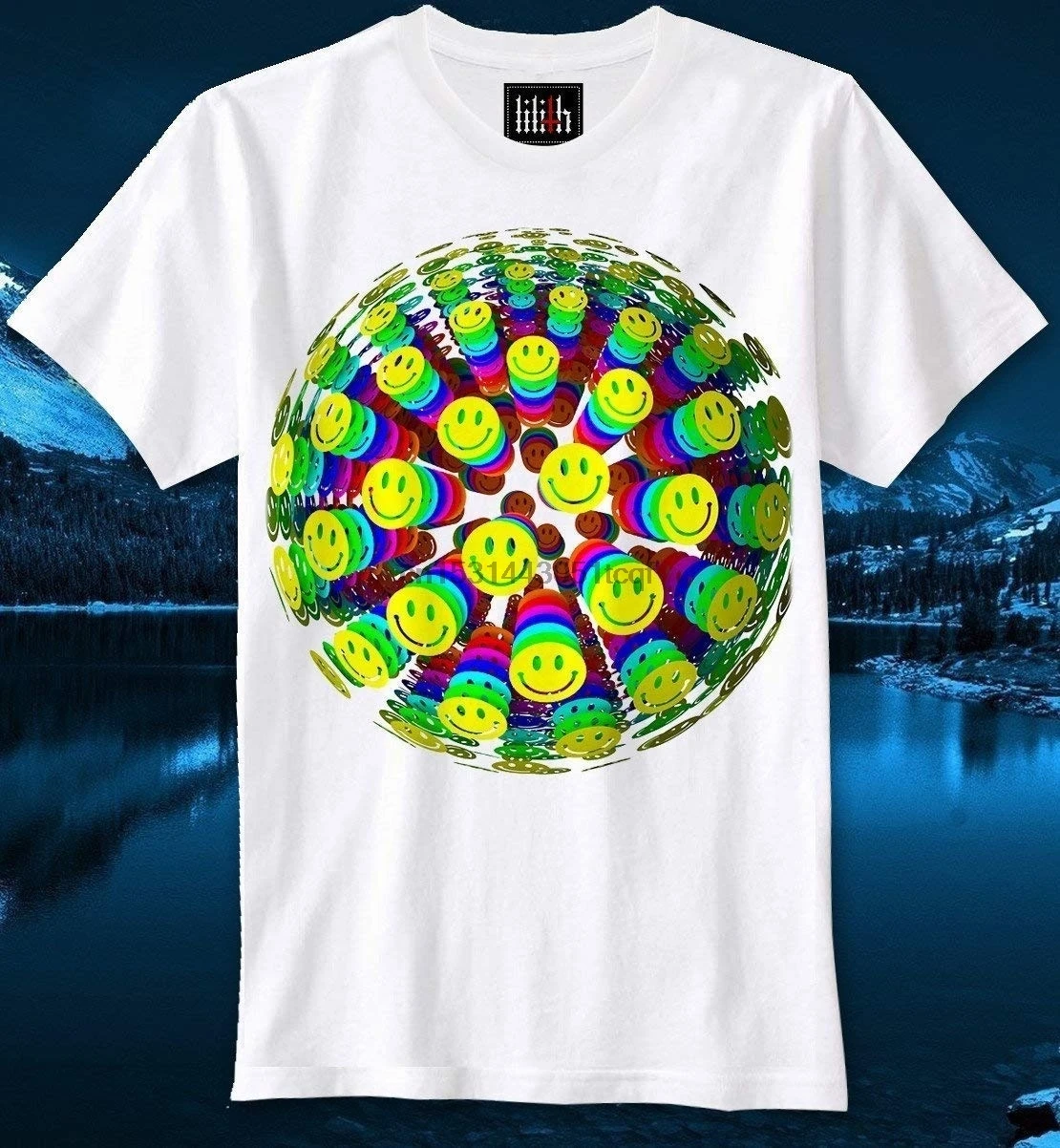 Tシャツsmily顔顔lsd Mdmaサイケデリックサイケデリック 3d Vaporwave Hallucinationアルバートホフマン T Shirts Aliexpress