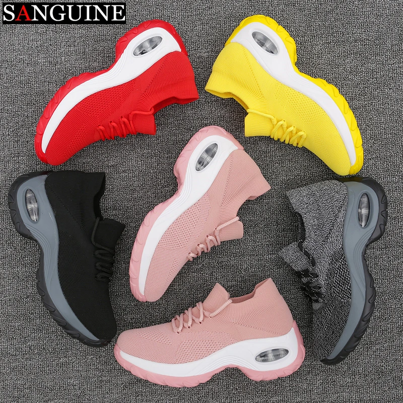 

2019 Women New Platform Sneakers Shoes Breathable Casual Shoes Woman Fashion Height Increasing Ladies Shoes Plus Size 36-42