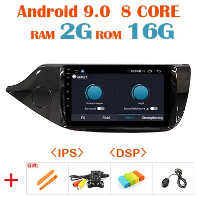 1280*720P Android 9,0 4G 64G Carplay авто радио для Kia Ceed JD 2013- Мультимедиа gps навигация ips экран без DVD плеера ПК - Цвет: 9.0 2G 16G DSP