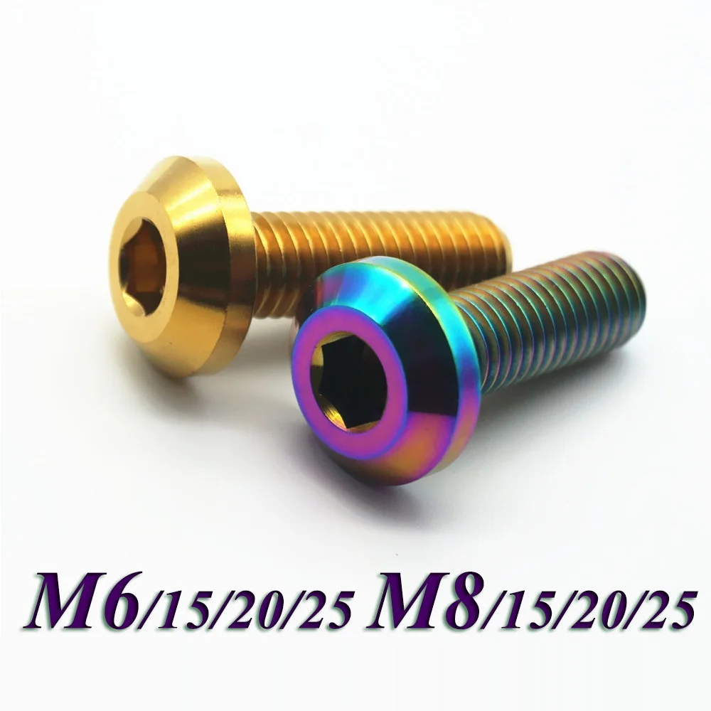 1pc M6 M8 Titanium Screws for Motorcycle DIY Disc Brake Rotor Caliper