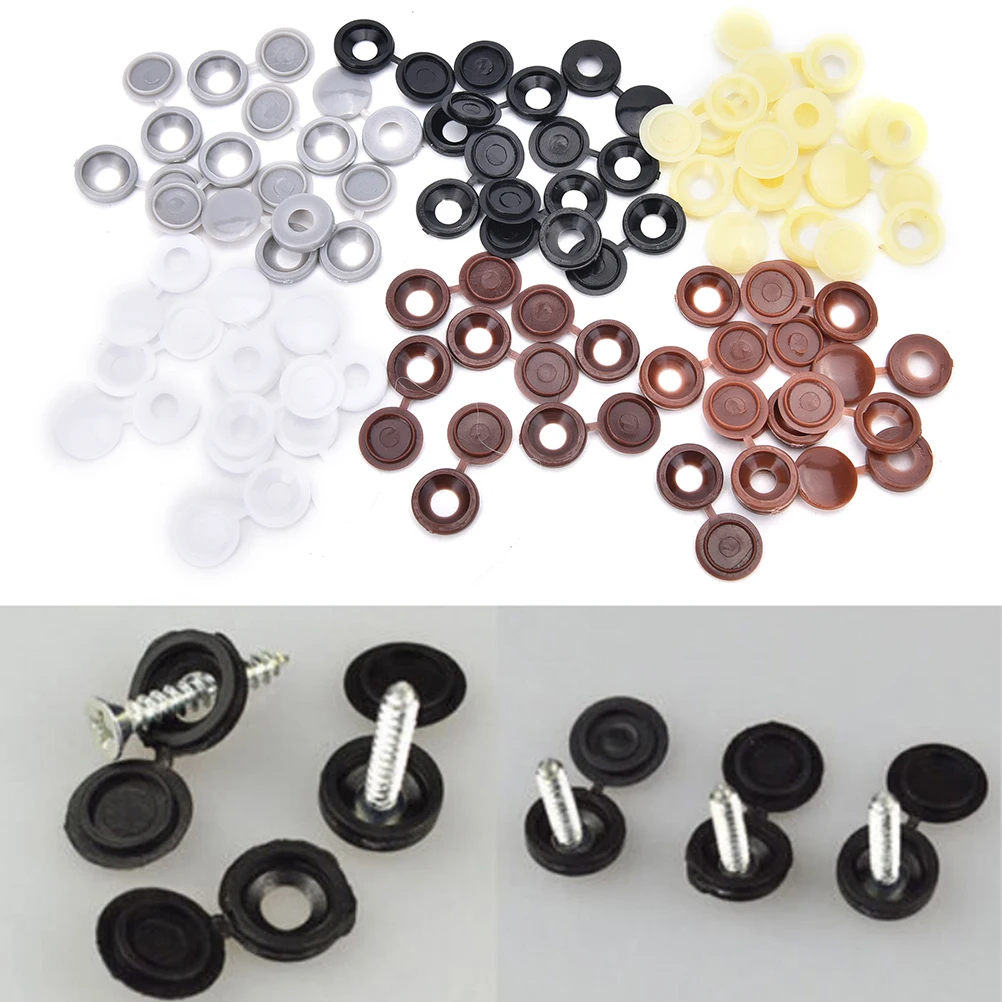10pcs/lot Car White Hinged Cover Cap Number Plate Fitting Fixing Self Tapping Screw For License wholeslae | Обустройство дома