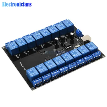 

DC 7V-38V 16 Channel Serial Relay Module 10A 250V Load USB Power Supply Development Board Relay Module DC 12V 24V 36V
