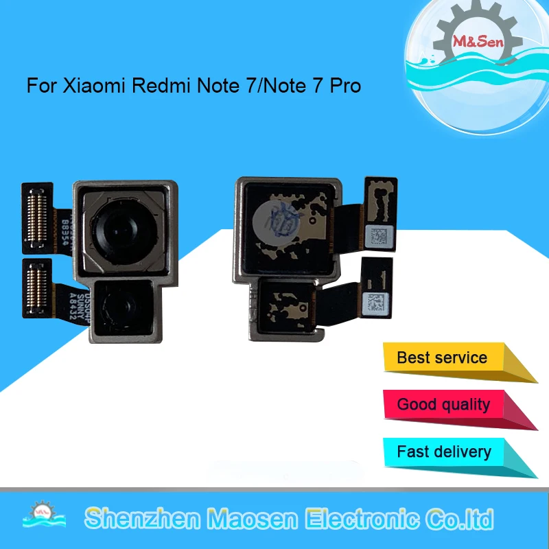 

Original M&Sen For 6.3" Xiaomi Redmi Note 7 Rear Back Big Camera Module Flex Cable For Redmi Note 7 Pro Big Main Camera+Tools
