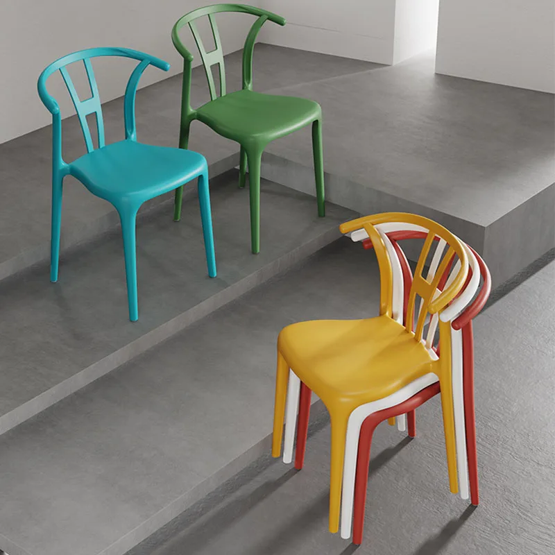 Plastic Horn Chair Modern Minimalist Chair For Home Nordic Dining Chairs Backrest Dining Chairs  Sillas De Comedor Chaises Salle