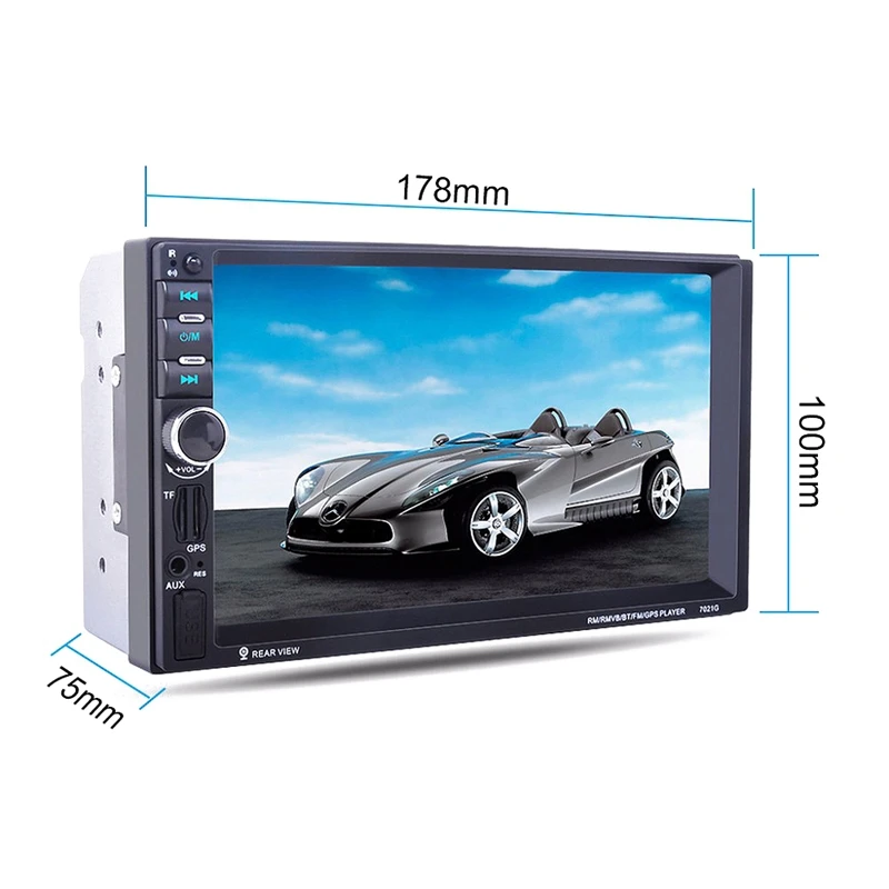 Новинка 7021G 7," HD 2 Din автомобильный стерео MP5/WMA плеер gps навигация Handsfree FM