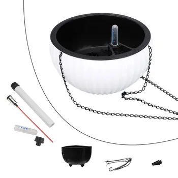 

4 Colors Self Watering Hanging Planter Includes Chain and Water Level Indicator