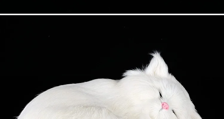 27 см имитация белых Коты, плюшевые куклы Спящая кошка декоративное украшение для дома детские модели животных плюшевые игрушки Рождество подарок на день рождения