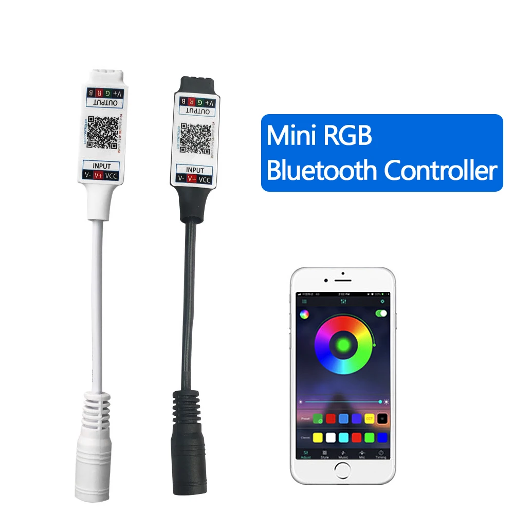 Пульт дистанционного управления Мини RGB контроллер Bluetooth постоянный ток 5 В 12 24