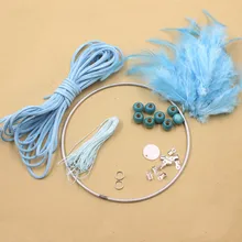 

Fashion DIY Crochet Feather Dreamcatcher Kit Wind Chimes Handmade Hanging Decoration Crafts Bedroom Living Room Ornament