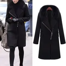 Кашемировое шерстяное Женское пальто, зимнее пальто с меховым воротником, шерстяное пальто, Manteau Femme Abrigos Mujer Plaszcze Damskie Cappotto Donna