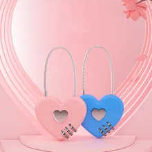 

Heart Digit Password Combination Padlock Suitcase Luggage Metal Code Lock Mini Coded Keyed Anti-Theft Locks Student Dormitory