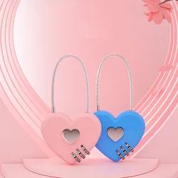 Heart Digit Password Combination Padlock Suitcase Luggage Metal Code Lock Mini Coded Keyed Anti-Theft Locks Student Dormitory