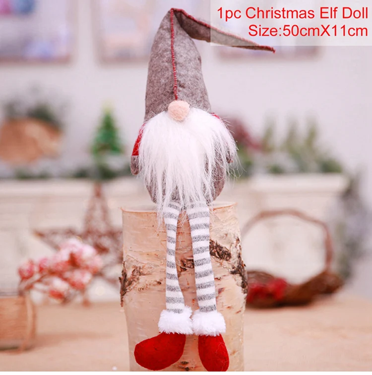 Christmas Elf Doll 3 Рождественский Декор эльфа Милая Сидящая длинноногая кукла подарок на год Рождественский Декор для дома Navidad Natal Noel Cristmas - Цвет: Christmas Elf Doll 3