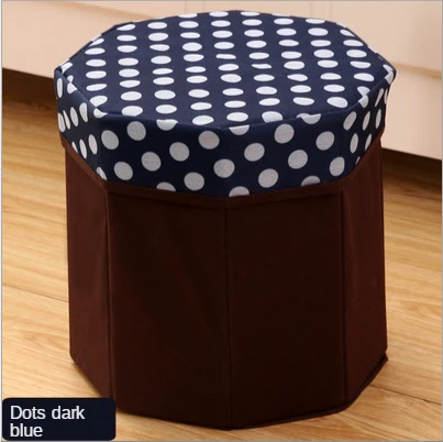 European-style Storage Stool Multifunctional Sitting Storage Stool Home Foldable Storage Box Non-woven Dust-proof Storage Box 