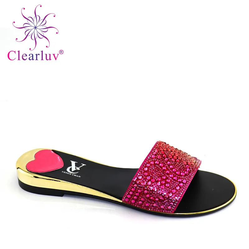 Летние вечерние босоножки в африканском стиле цвета фуксии модные туфли лодочки