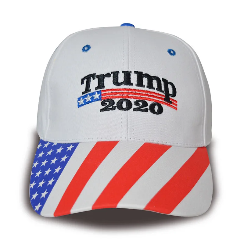 Трамп Кепки флaг сшa yзкиe Бейсбол Кепки s держать Америку снова Snapback президент шляпа, с вышитыми буквами несколько цветов на выбор - Цвет: white 2