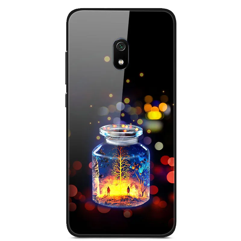 19 Для Xiaomi Redmi 8A чехол из закаленного стекла с принтом задняя крышка Жесткий чехол для Coque Xiaomi Redmi 8A 8 A Redmi8A чехол для телефона fundas - Цвет: 19