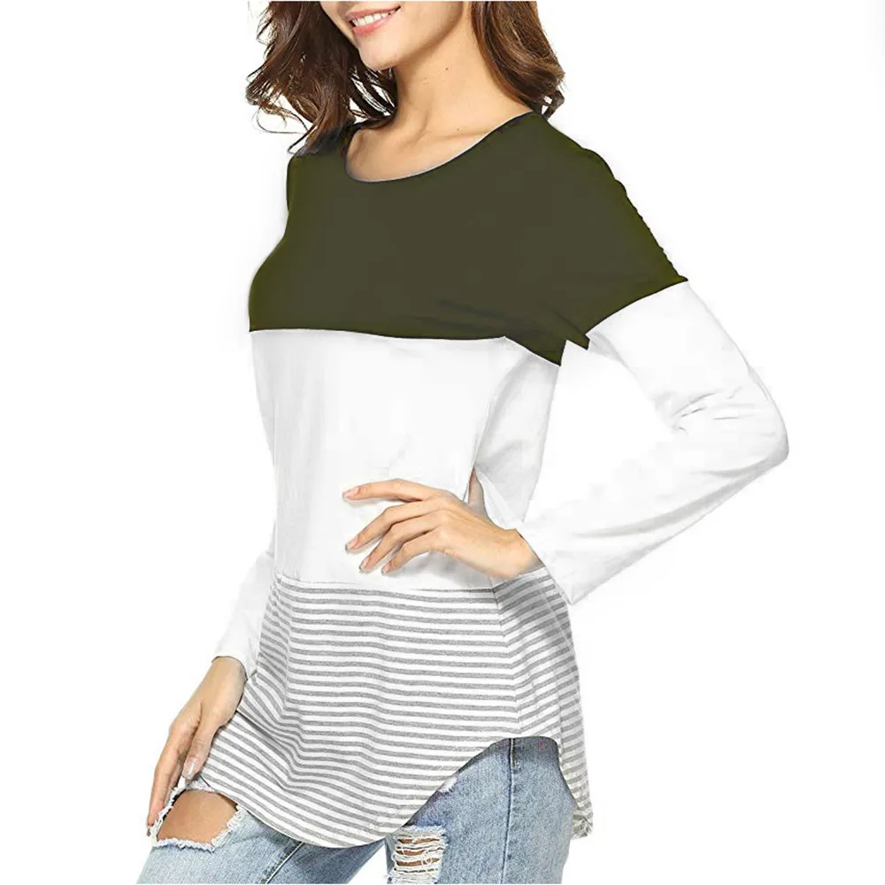 ARLONEET женский топ для беременных и кормящих мам с длинным рукавом, одежда в полоску для беременных Повседневный Топ, эластичная футболка CJ22