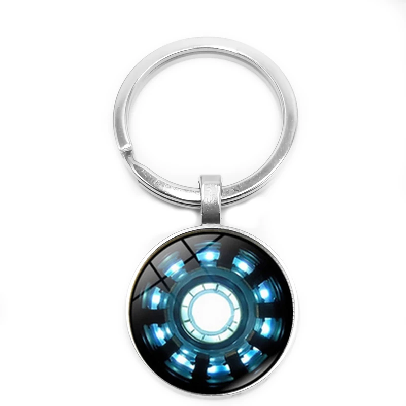 Железный человек Tony Stark кривая ожерелье в виде реактора стеклянная пуля кулон комплекс пара классический брелок для ключей