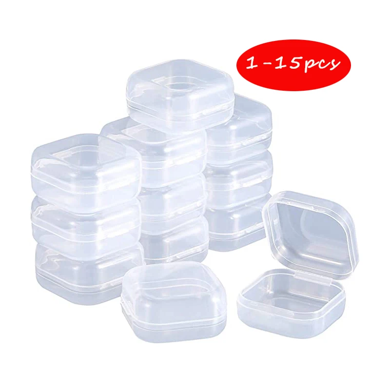 Display Boxes Storage Ring/Earrings 1/3/5PCS Clear Acrylic Case Jewelry Box 