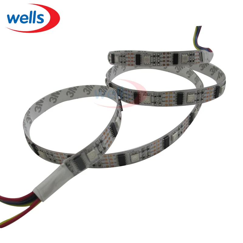 

DC5V WS2801 32LED/M 160LEDs, 32 WS2801IC/M, 1m/3m/5m 5050 SMD WS2801 LED Strip 12mm White/Black PCB Individually Addressable