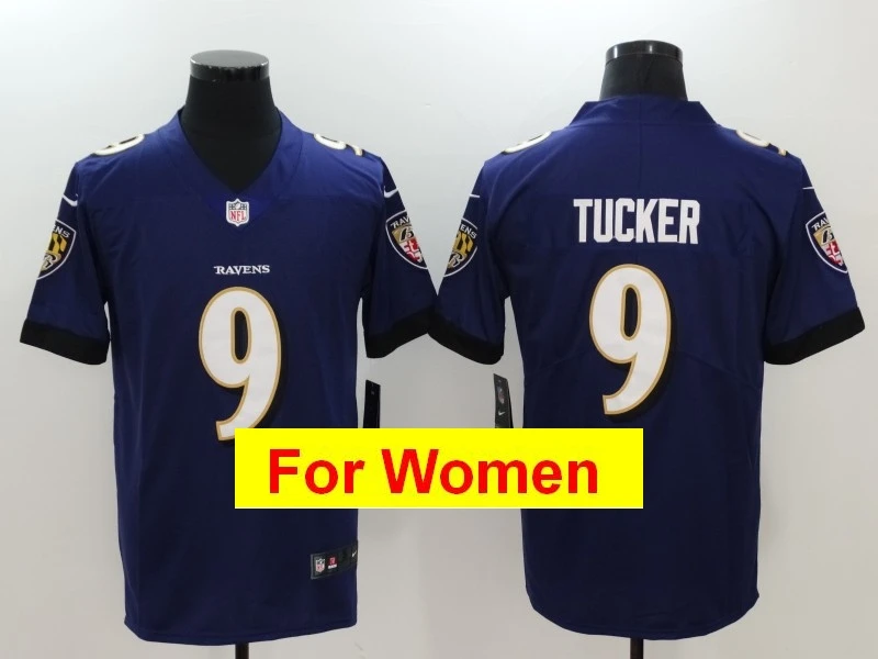 Золотой Женщины Baltimore Lamar Jackson Terrell Suggs c. J. Mosley Joe Flacco Джастин Такер игровая цветная Футбольная форма - Цвет: Золотой