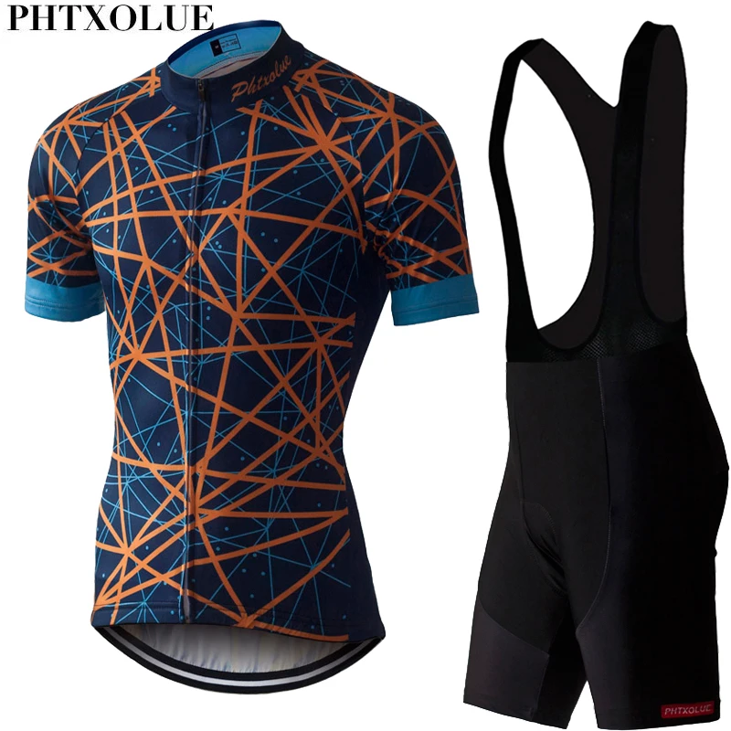 Men Cycling Set Clothing Cycling Road Bicycle Wear Breathable Anti-UV MTB Bike Clothes Short Sleeve Jersey Sets