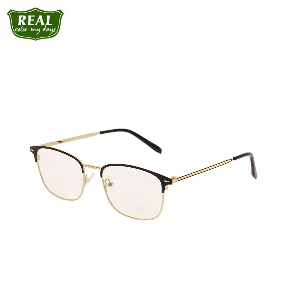C3 REAL Fashion Men Women Glasses Metal Classic Frame Myopic Glasses Optical Glasses Eyewear Half Frame Eyeglass Frames Unisex - Цвет оправы: C3
