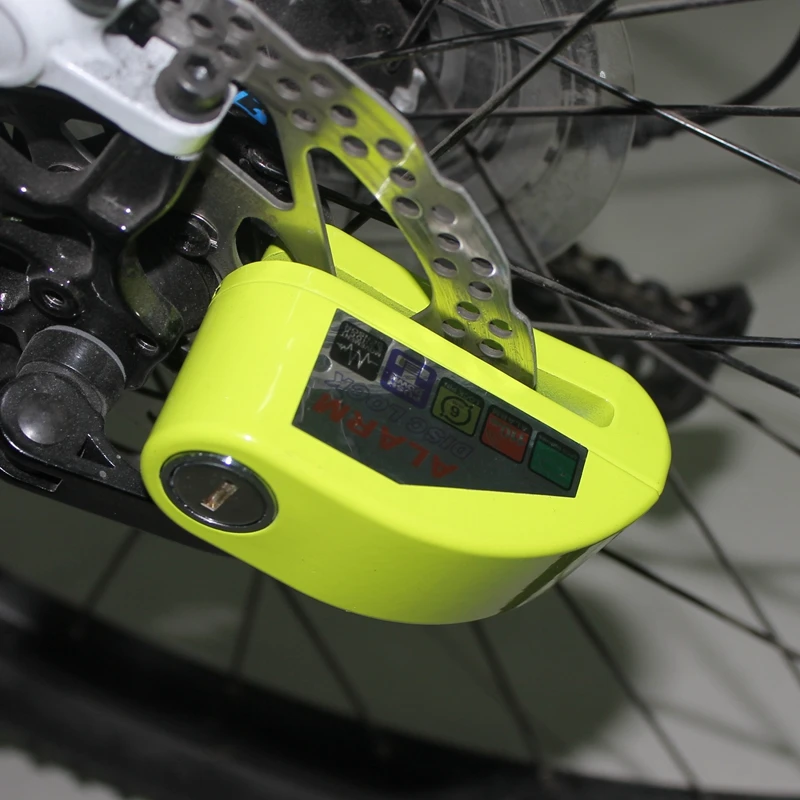 Waterproof Anti Thief Motorcycle Bike Scooter Disc Brake Alarm Lock Green