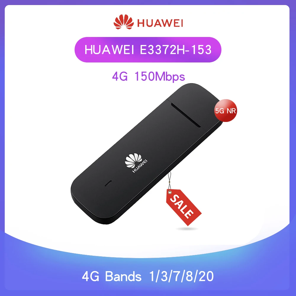 HUAWEI E3372-153-módem dongle PK E8372 E3272, E3372s-153 de 150Mbps, 4G LTE, USB Stick, banda ancha móvil