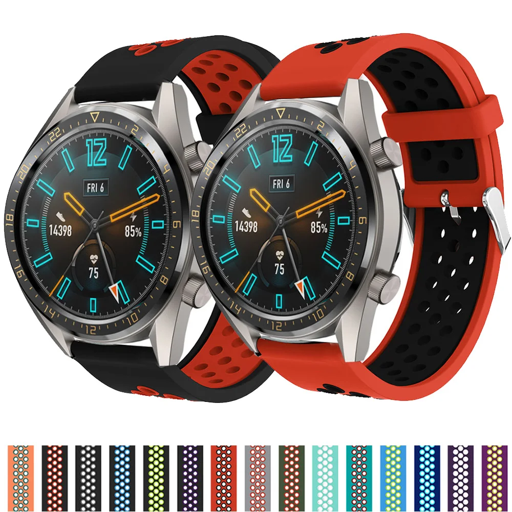22 мм дышащий силиконовый спортивный ремешок для HUAWEI WATCH GT 46 мм Vigor модный стиль сменный Браслет ремешок для наручных часов